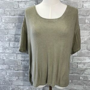 Jane & Delancey Ribbed Scoop Neck Pullover